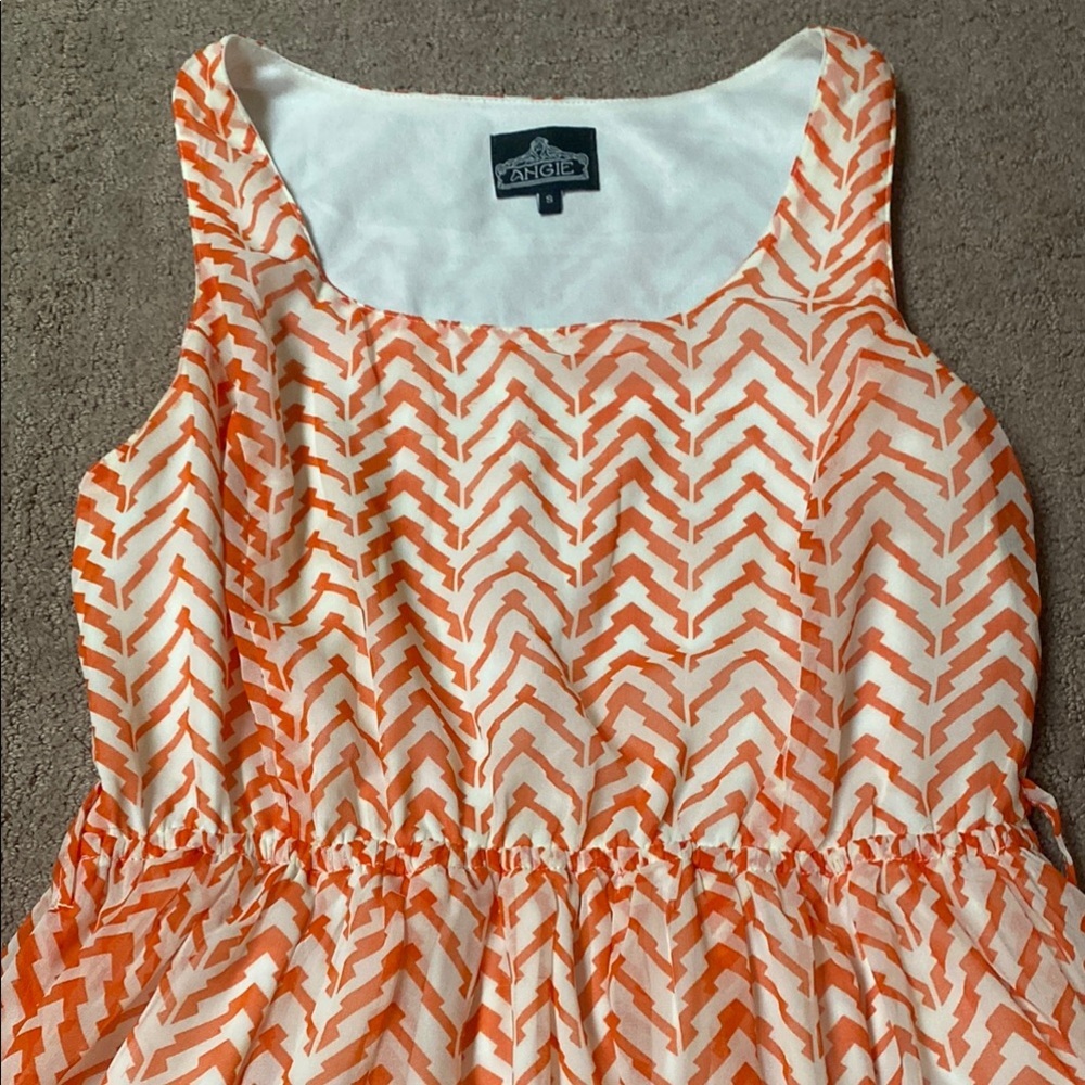 Vibrant Chevron Patterned Small Sleeveless Maxi D… - image 3